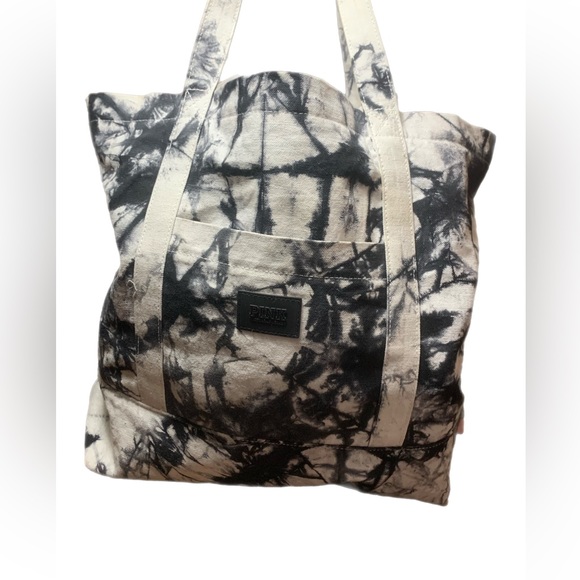 Victoria's Secret Handbags - Victoria Secret Pink Black & White Tie Die Tote shoulder bag